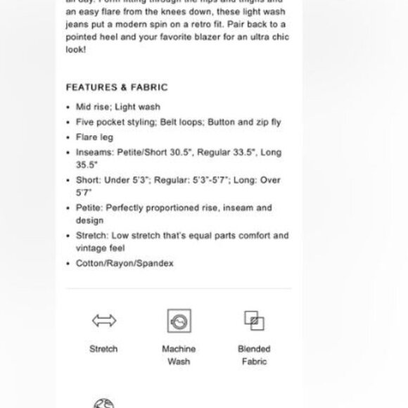 Express Mid Rise Light Wash '70s Flare Jeans NWT 8R - Picture 9 of 9